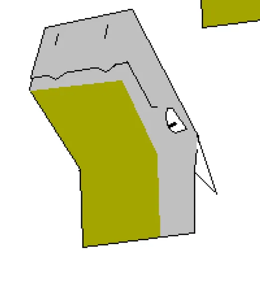 mspaint drawing of a bust of a dragon-lizard-thing. their head is pointed upwards, and looking down at you. they're gray with some white horns.


the art style is different from the rest of my drawings. the line width is 1px, and there's actually some slight shading.