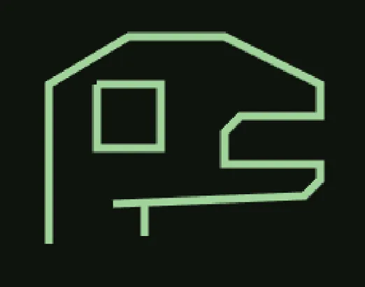 some simple green vector art of a head of a dino-lizard thing with their mouth wide open.