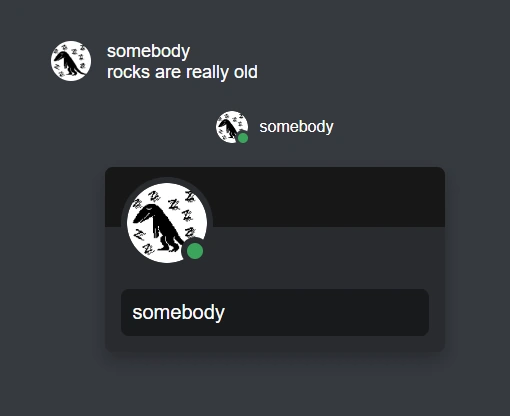 the thing testing three places where a discord profile could appear.