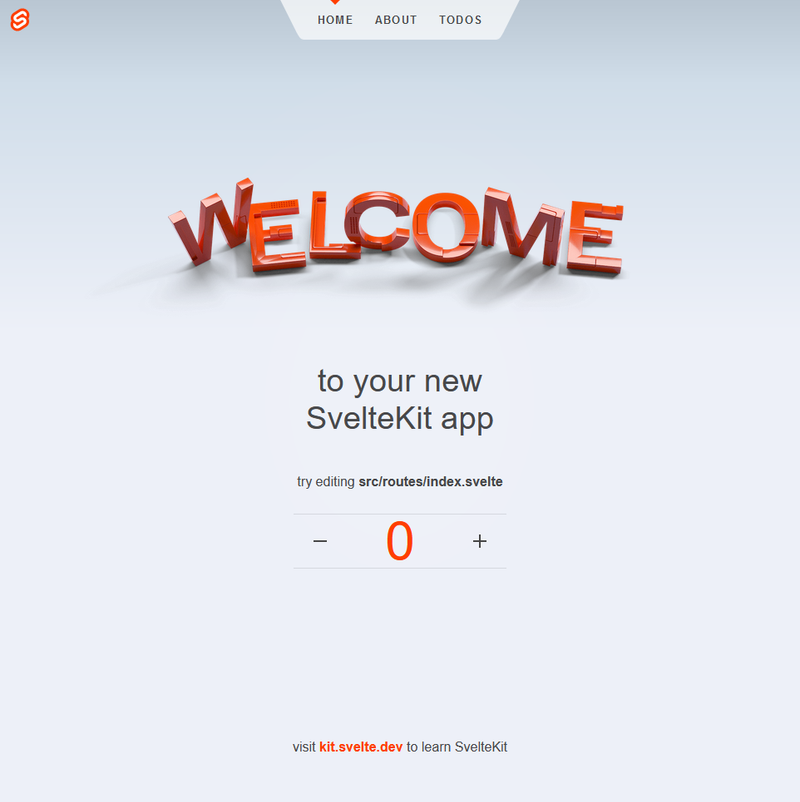 The SvelteKit starter template.
