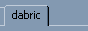 a windows 95-era tab with a blue-ish background. it reads "dabric".