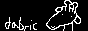 the text "dabric" crudly written next to a drawing of a smiling giraffe. it's made with a white pencil tool on a black background