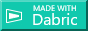 the word "Dabric" next to a very square looking D. it gives Visual Studio vibes.