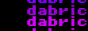 the words "dabric" stacked on top of each other, with a slight gradient.