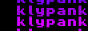 the words "klypank" stacked on top of each other, with a slight gradient.