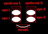 diagram showing it, with the two left eyes being mark as such, two right eyes being marked as such, etc.